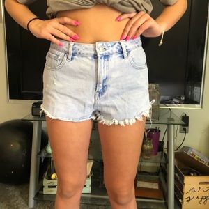 Light Wash Denim Shorts